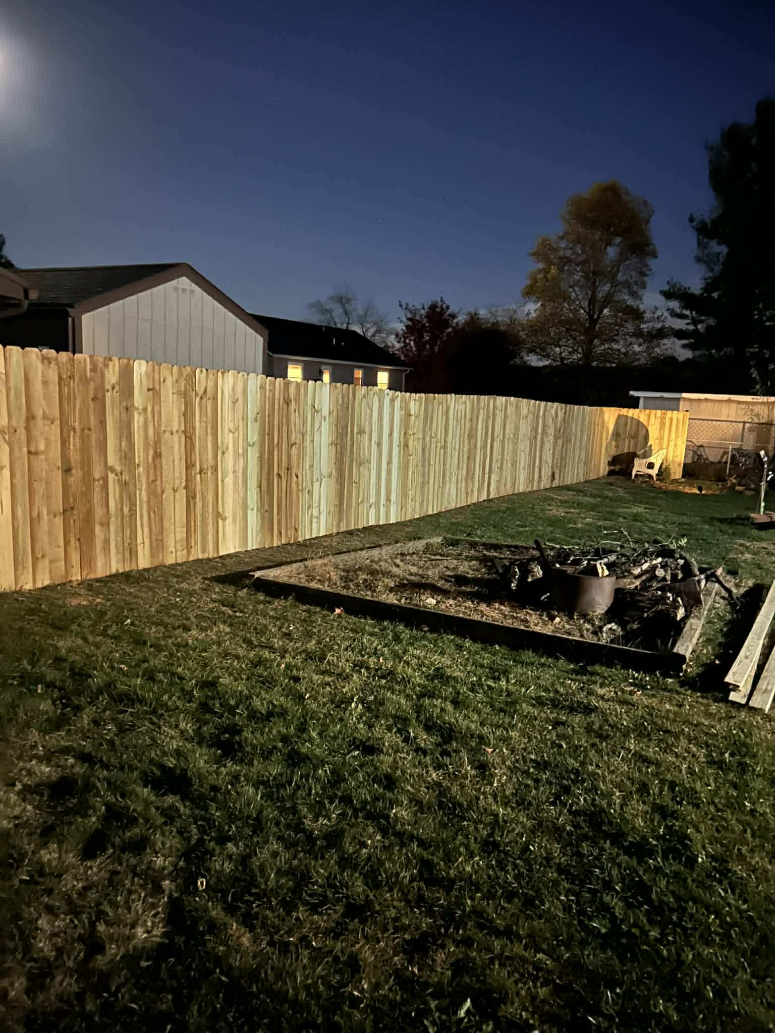 Privacy fence installation